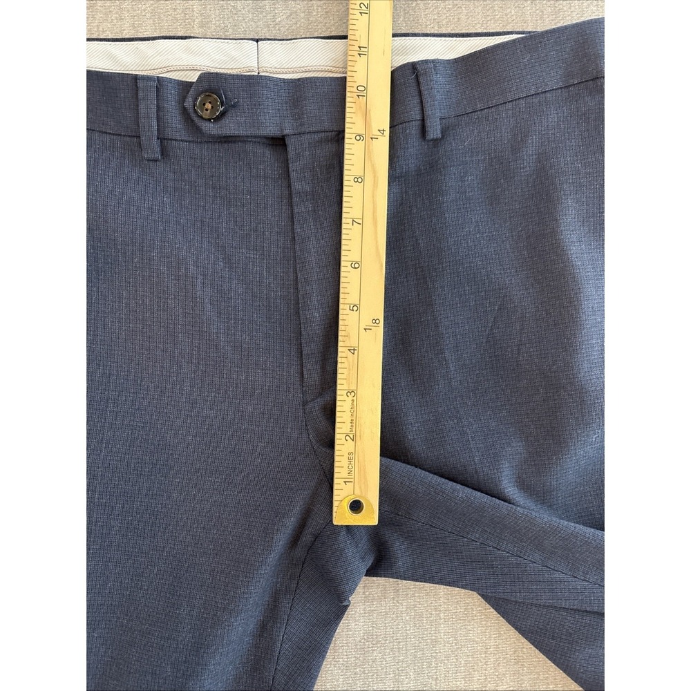 Ralph Lauren Pants Mens 34x30 Navy Blue Slim Fit Stretch Trousers Slacks Dress - Picture 4 of 8